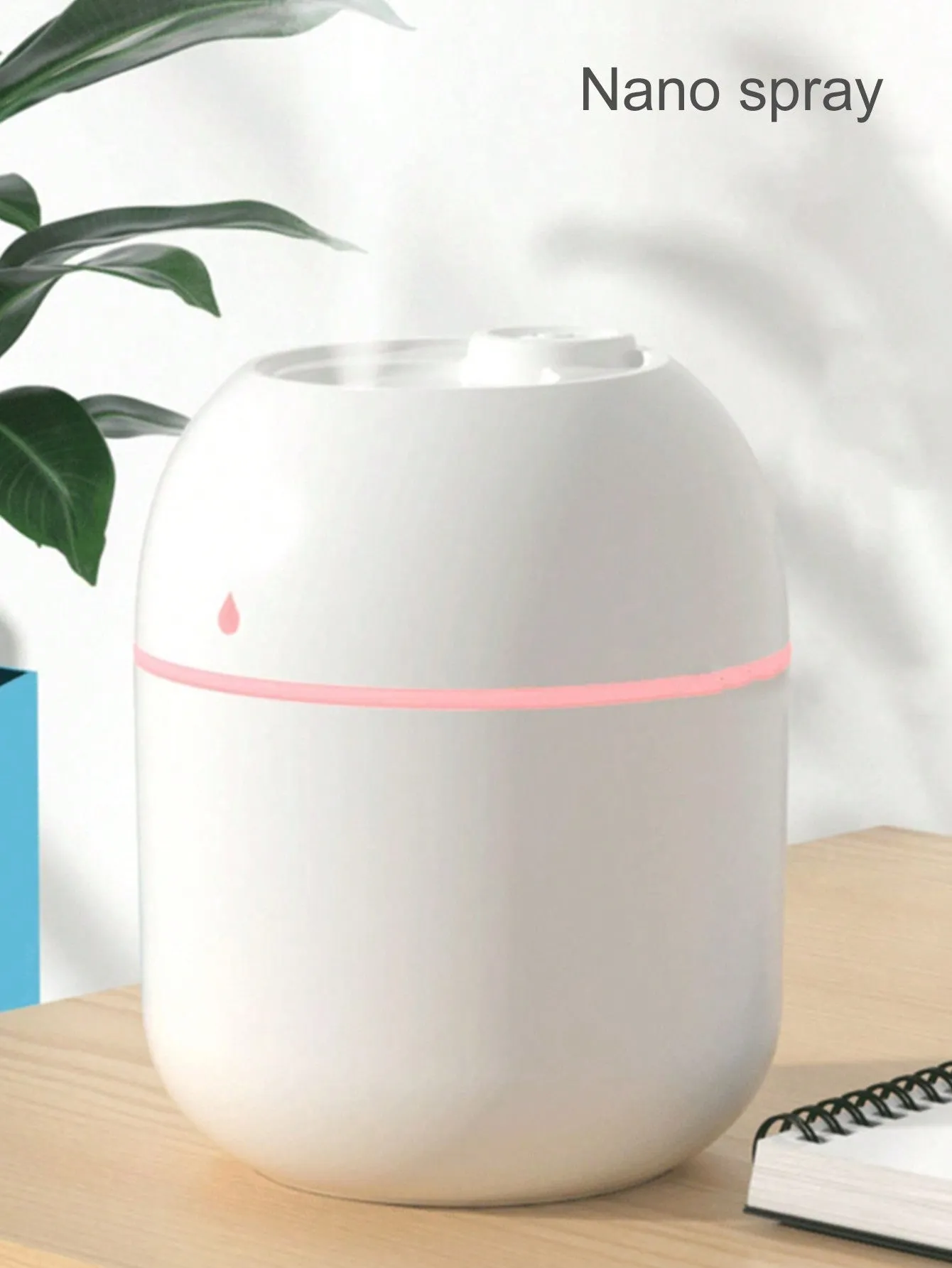 1pc Usb-powered 220ml Mini Droplet-shaped Portable Air Humidifier & Essential Oil Diffuser, Car & Home Use, Suitable For Office & Home