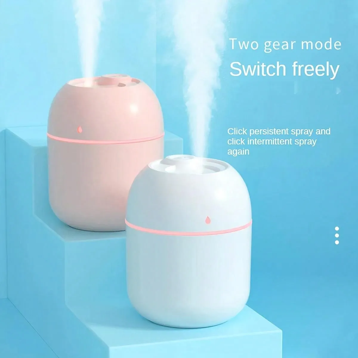 1pc Usb-powered 220ml Mini Droplet-shaped Portable Air Humidifier & Essential Oil Diffuser, Car & Home Use, Suitable For Office & Home