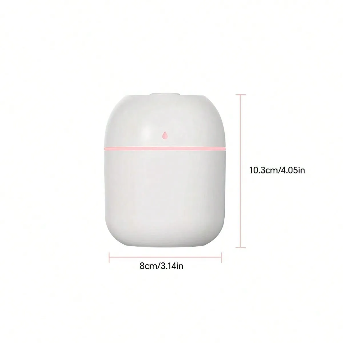 1pc Usb-powered 220ml Mini Droplet-shaped Portable Air Humidifier & Essential Oil Diffuser, Car & Home Use, Suitable For Office & Home