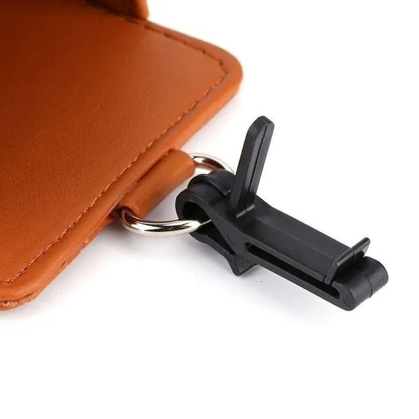 2-Pack: Universal Car Mobile Phone Bag PU Leather Car Auto Air Outlet Coin Bag Case