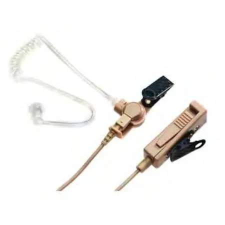 2-Wire Surveillance Mic, Palm PTT, Beige, XL-AE6M for Harris XL-200P, XL-400P Series Radios