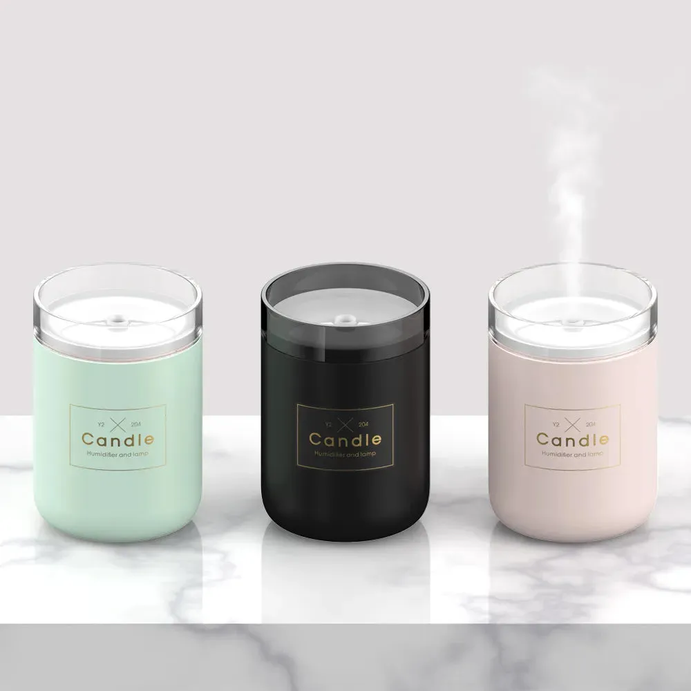 280ML Air Humidifier LED Candle Ultrasonic Cool