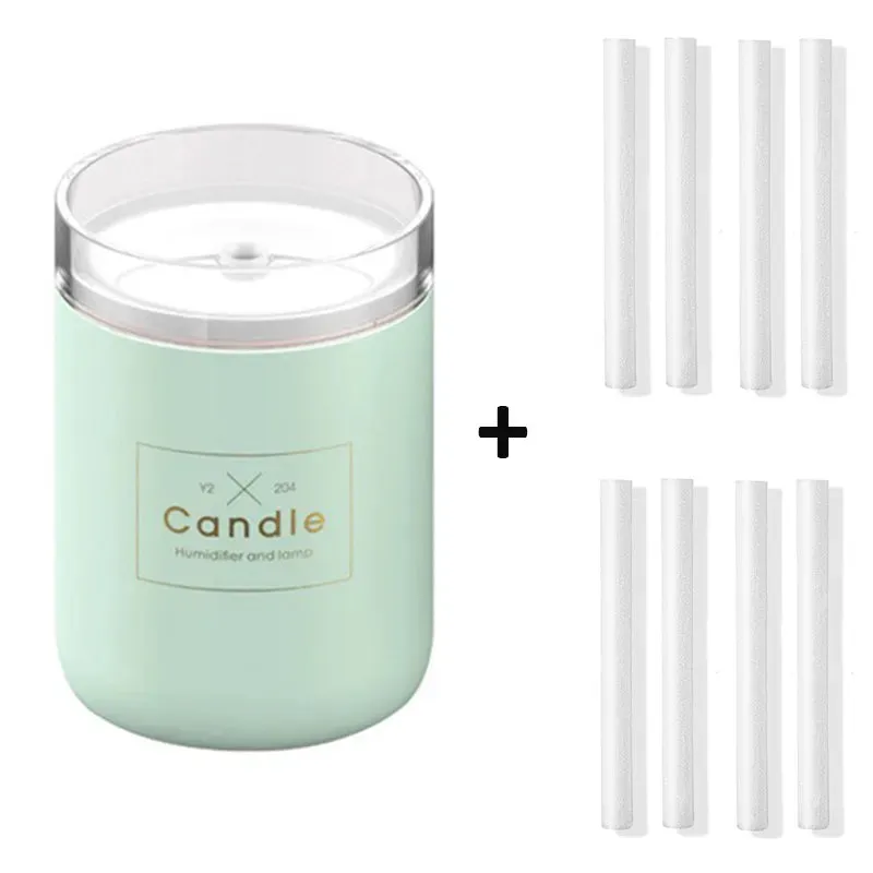 280ML Air Humidifier LED Candle Ultrasonic Cool