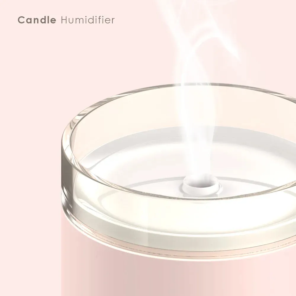 280ML Air Humidifier LED Candle Ultrasonic Cool