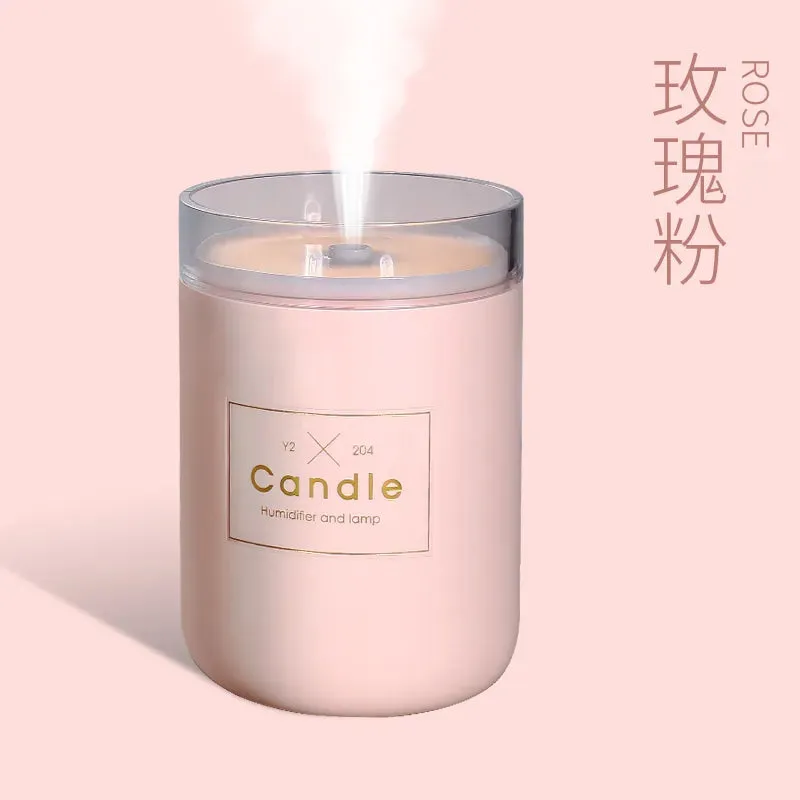 280ML Air Humidifier LED Candle Ultrasonic Cool