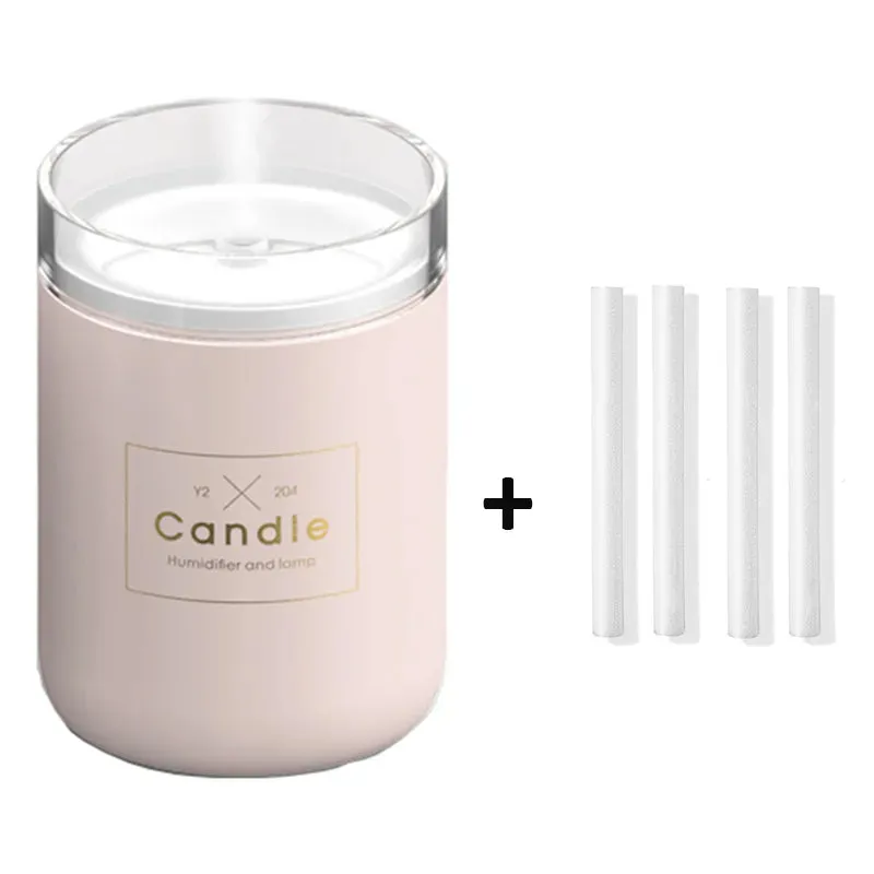 280ML Air Humidifier LED Candle Ultrasonic Cool