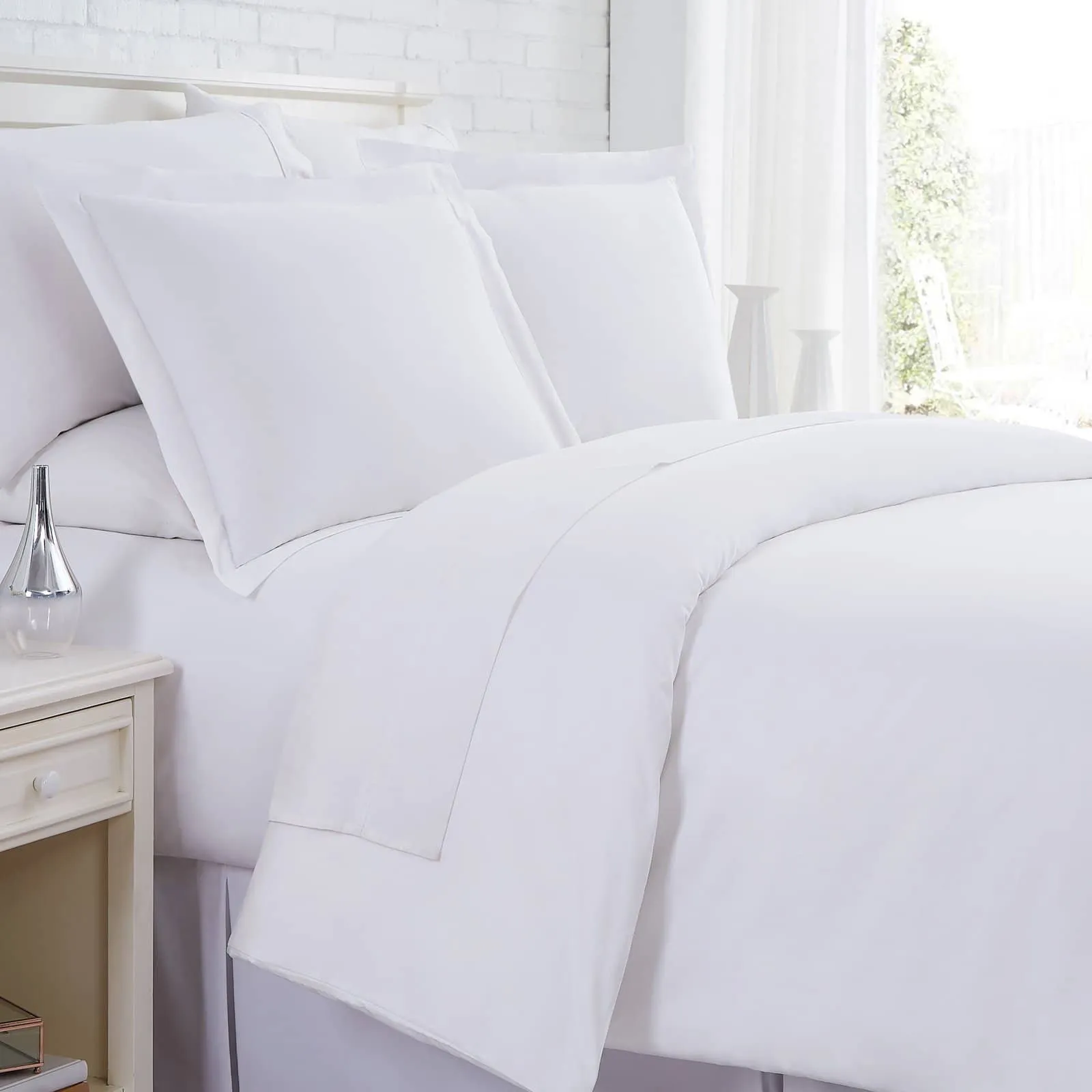 300 Thread Count Cotton Percale Duvet Cover Set