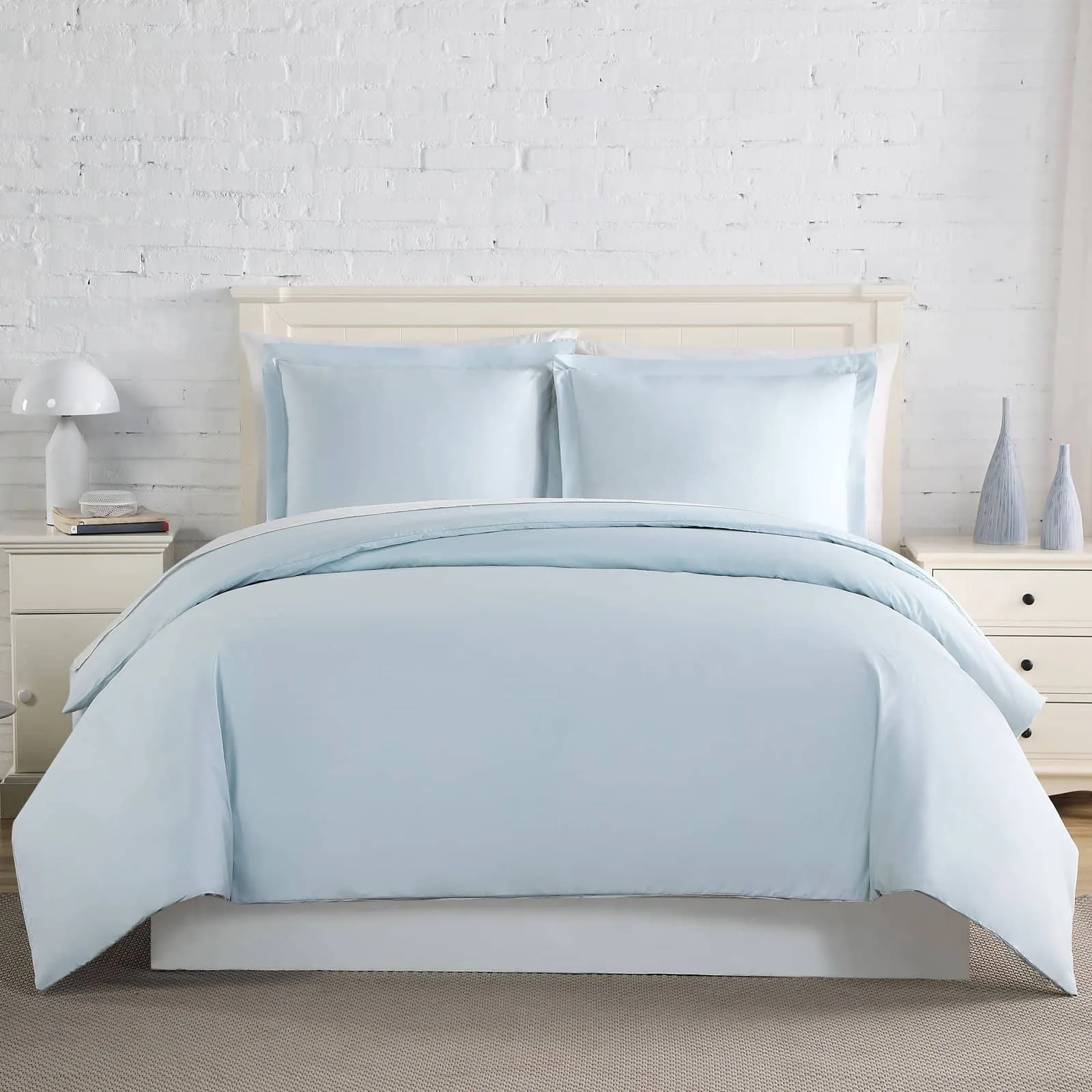 300 Thread Count Cotton Percale Duvet Cover Set