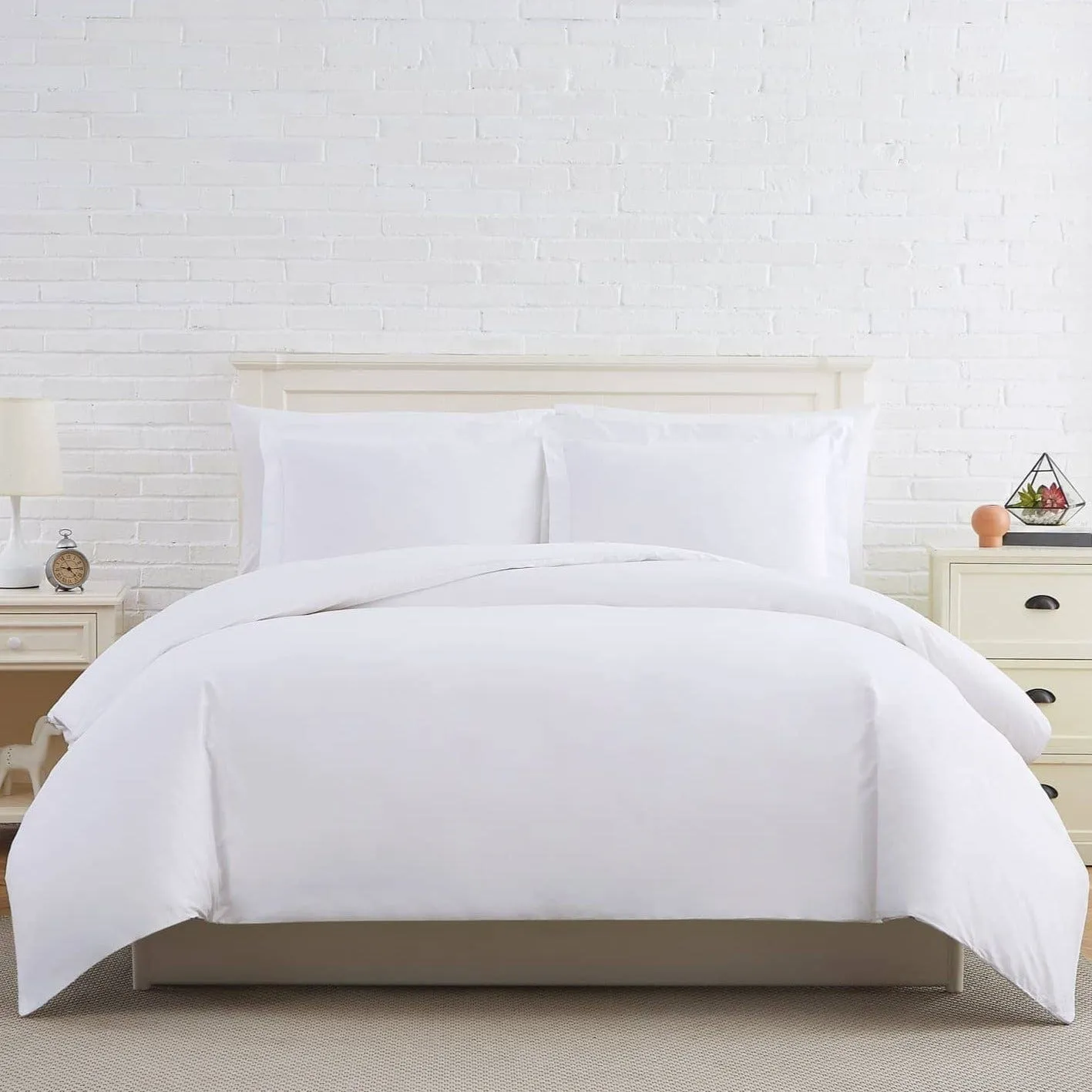 300 Thread Count Cotton Percale Duvet Cover Set