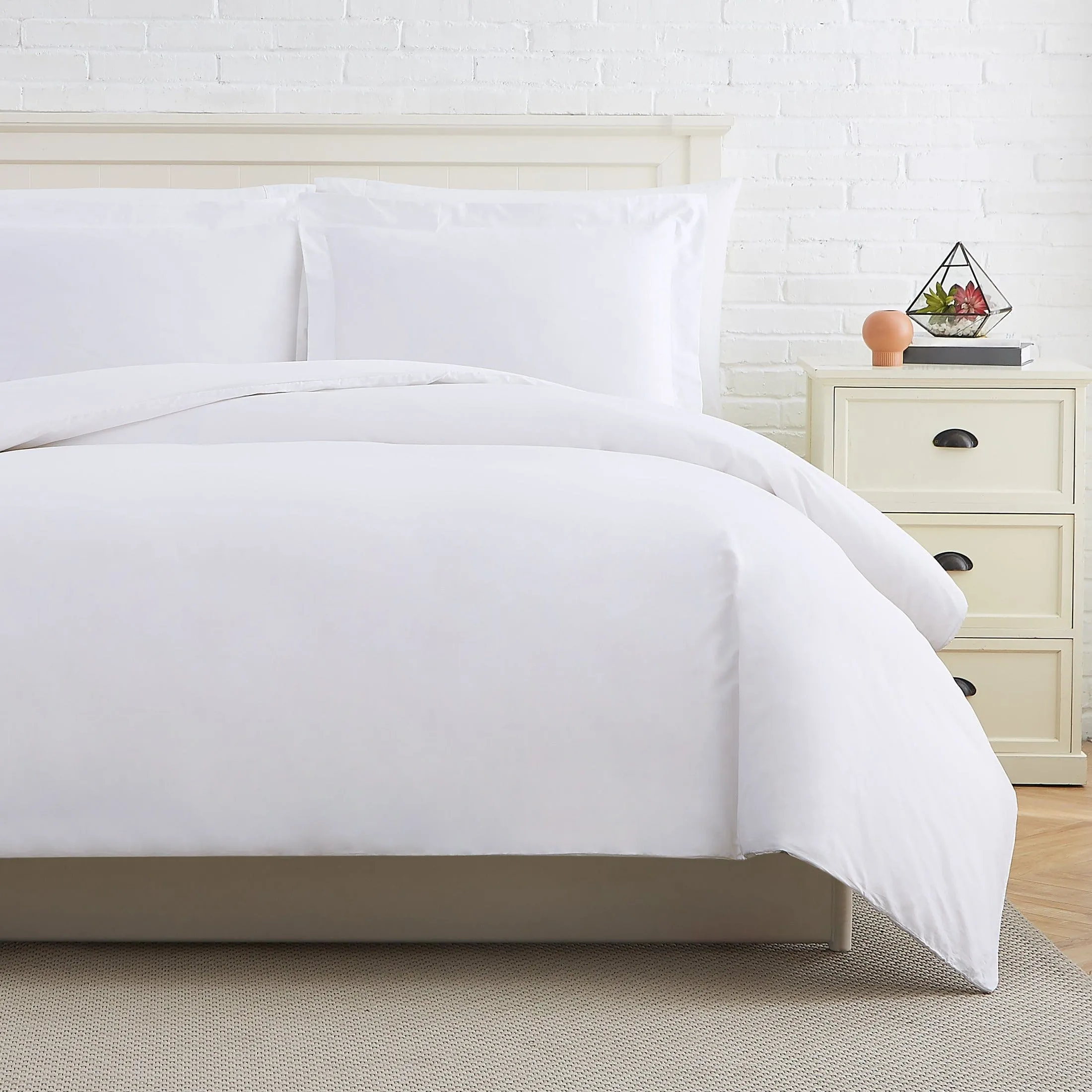 300 Thread Count Sateen Solid Cotton Duvet Cover Set