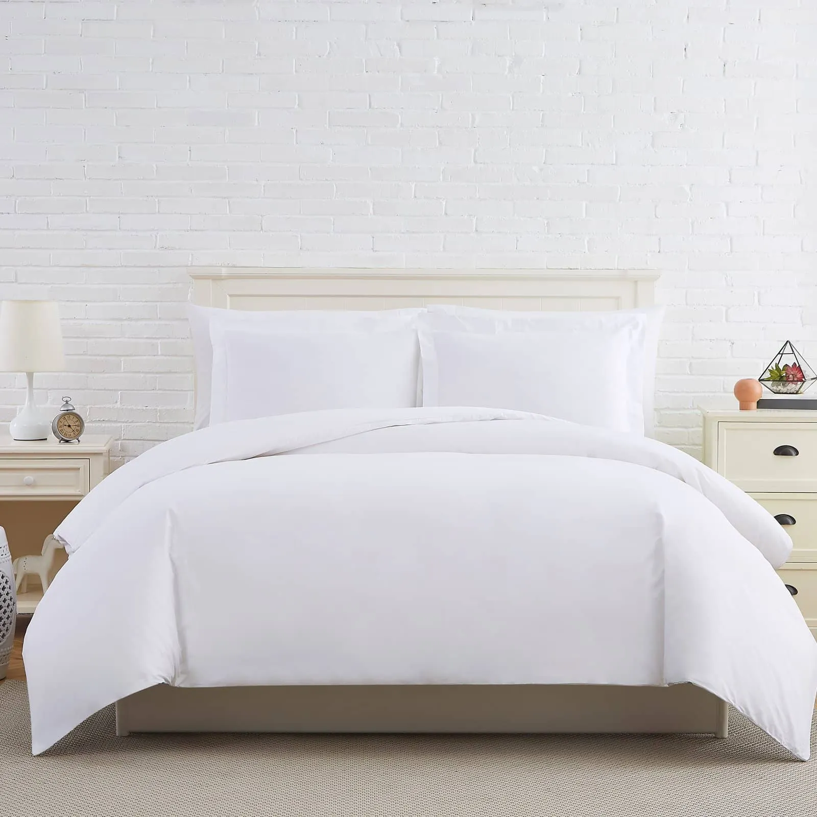 300 Thread Count Sateen Solid Cotton Duvet Cover Set