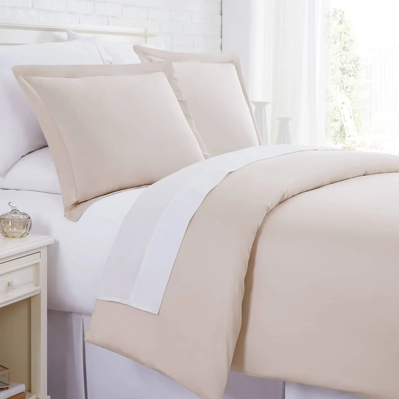 300 Thread Count Sateen Solid Cotton Duvet Cover Set