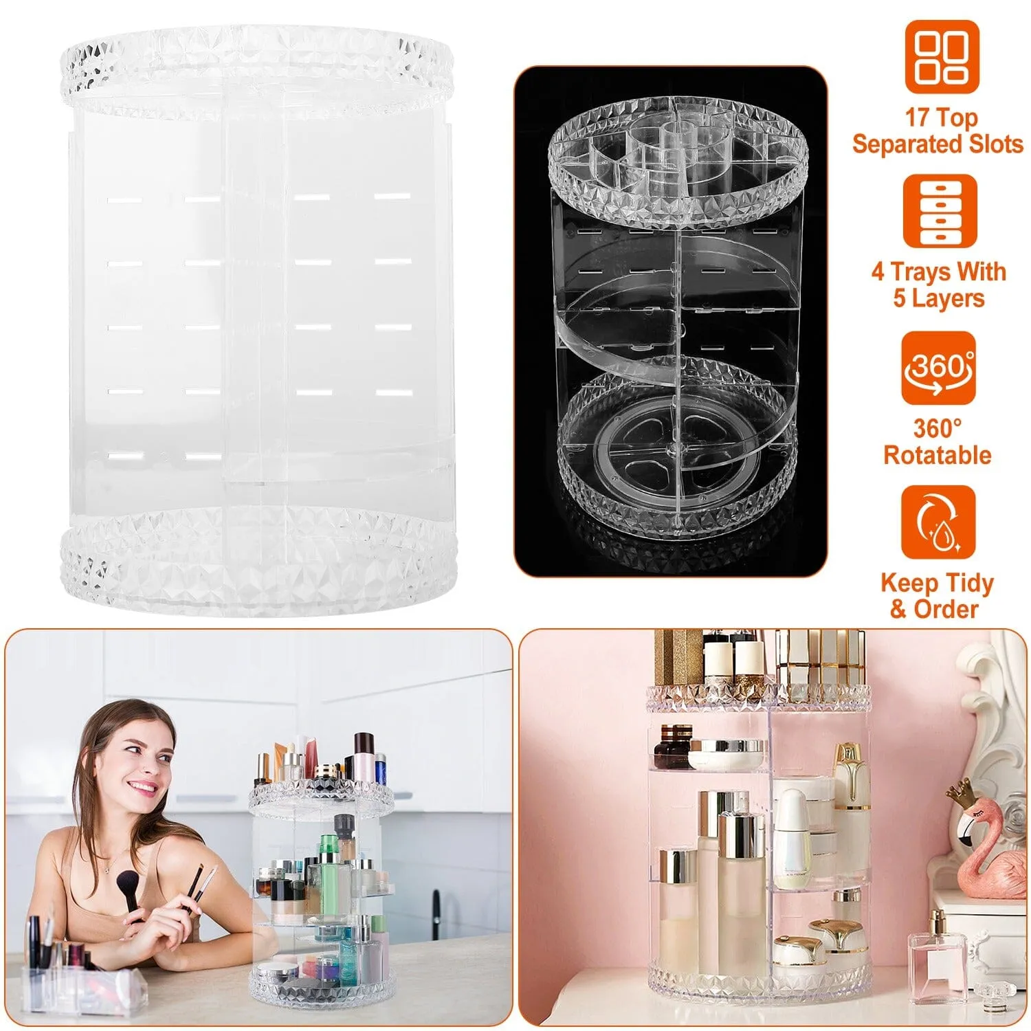 360° Rotating Make Up Organizer