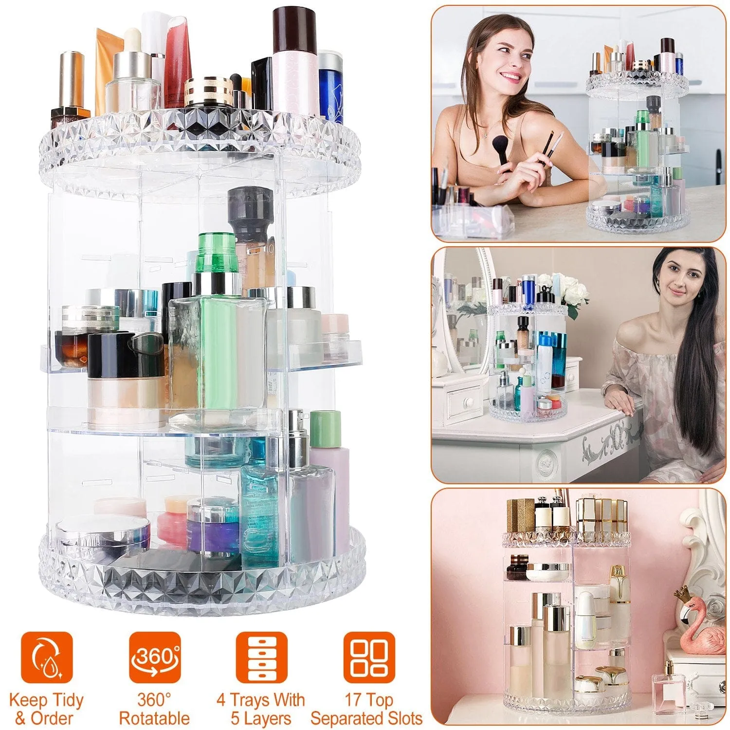 360° Rotating Make Up Organizer