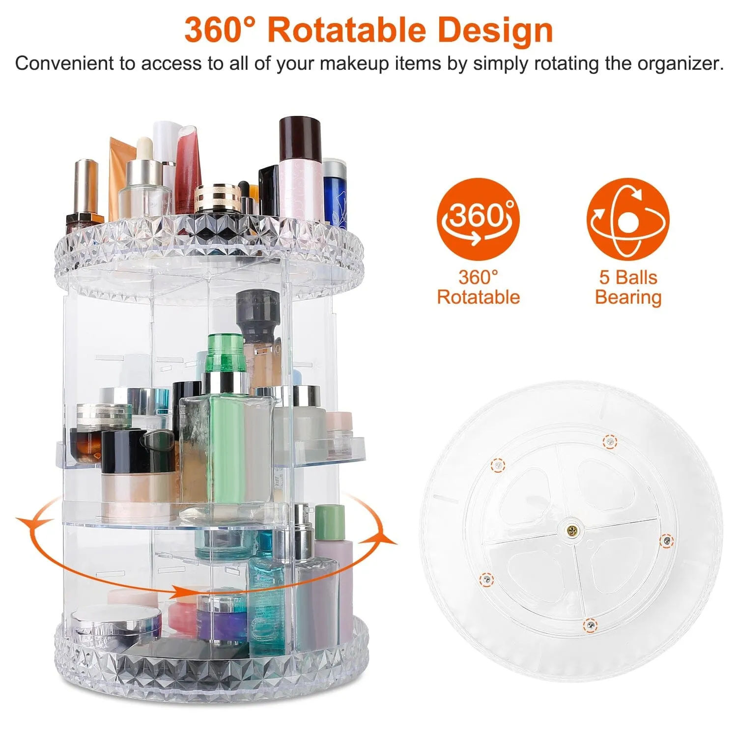 360° Rotating Make Up Organizer