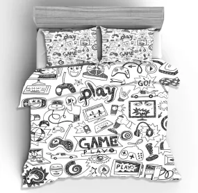 3D Gamer Quilt Cover Set