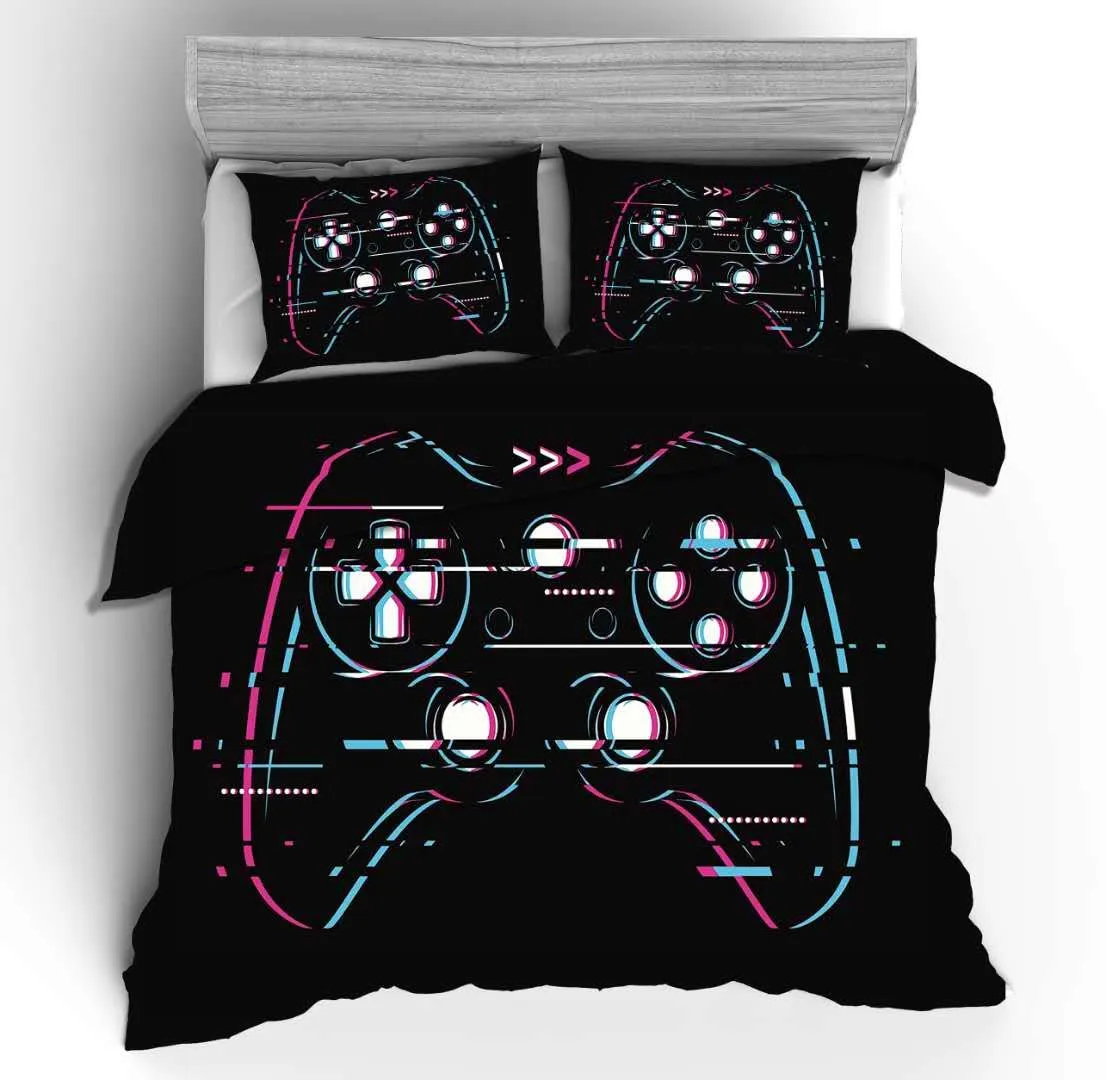 3D Gamer Quilt Cover Set