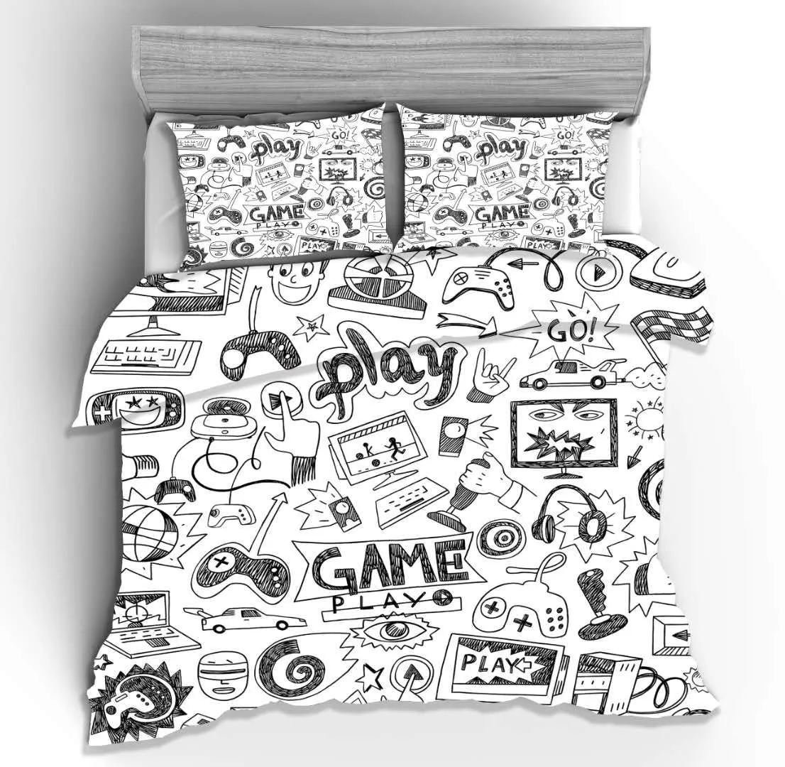 3D Gamer Quilt Cover Set