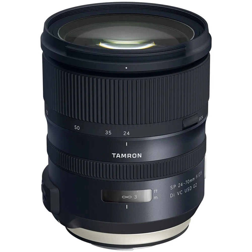 6Ave Tamron SP 24-70mm f/2.8 Di VC USD G2 Lens Canon EF (International Model)   82mm 3 Piece Filter Kit   Deluxe Lens Po