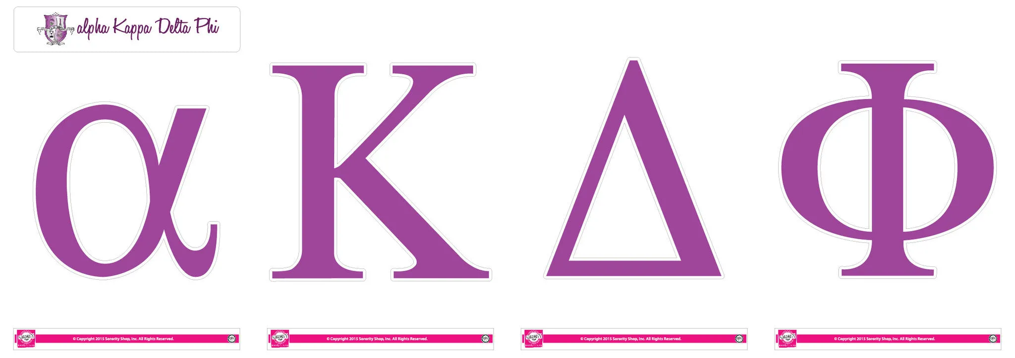 Alpha Kappa Delta Phi <br> Jumbo Letter Decals