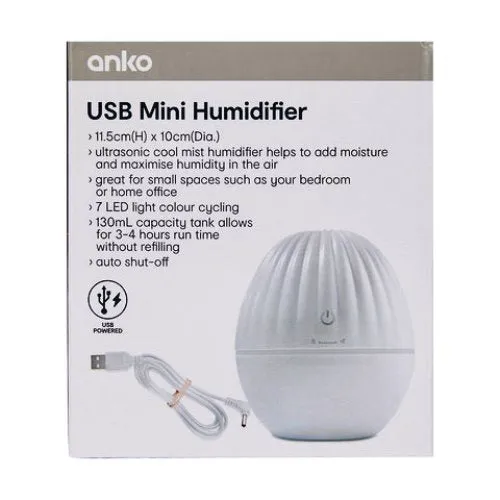 Anko White USB Mini Humidifier/ Ultrasonic Cool Mist