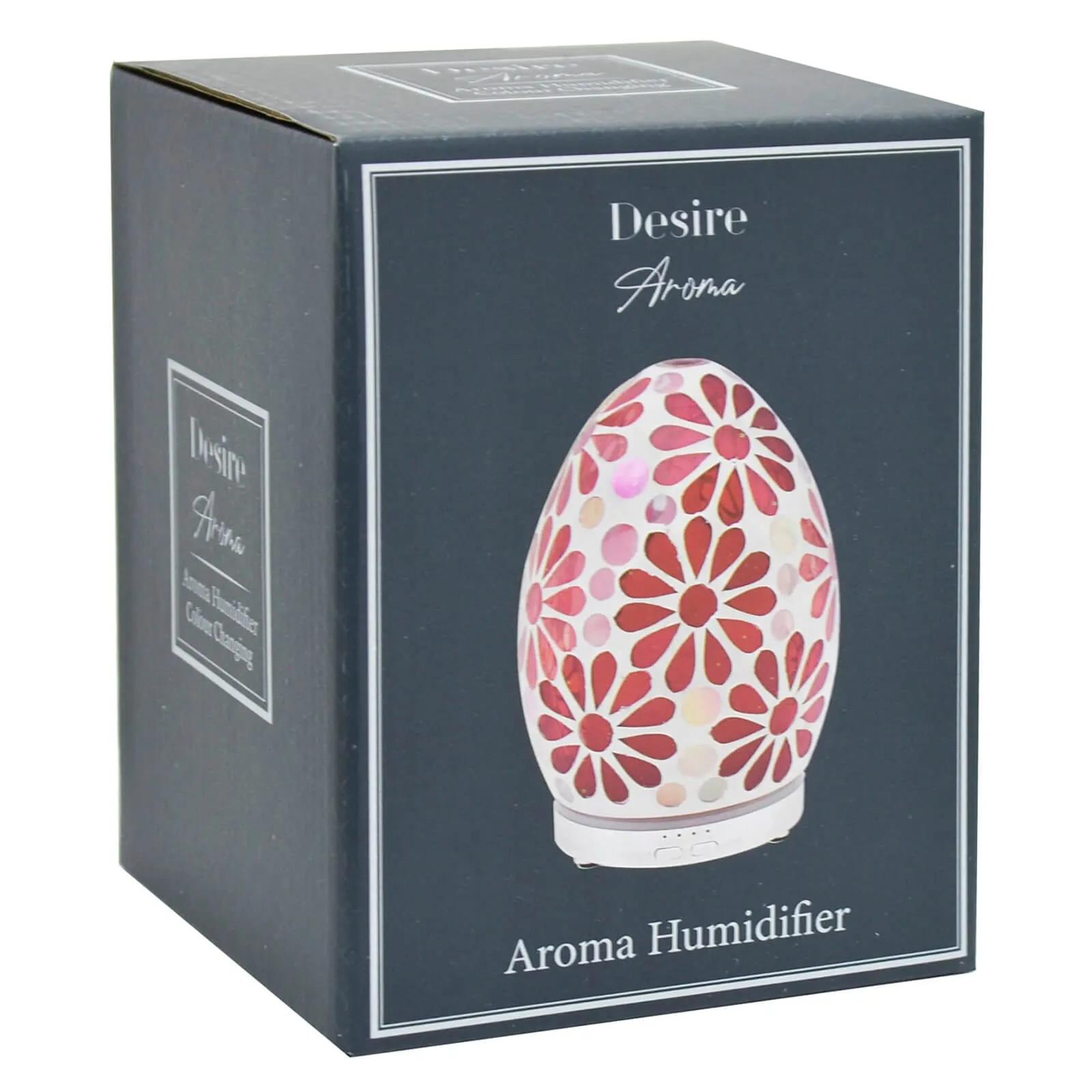 Aroma Humidifier Flower Mosaic Egg Colour Change LED Light 16cm