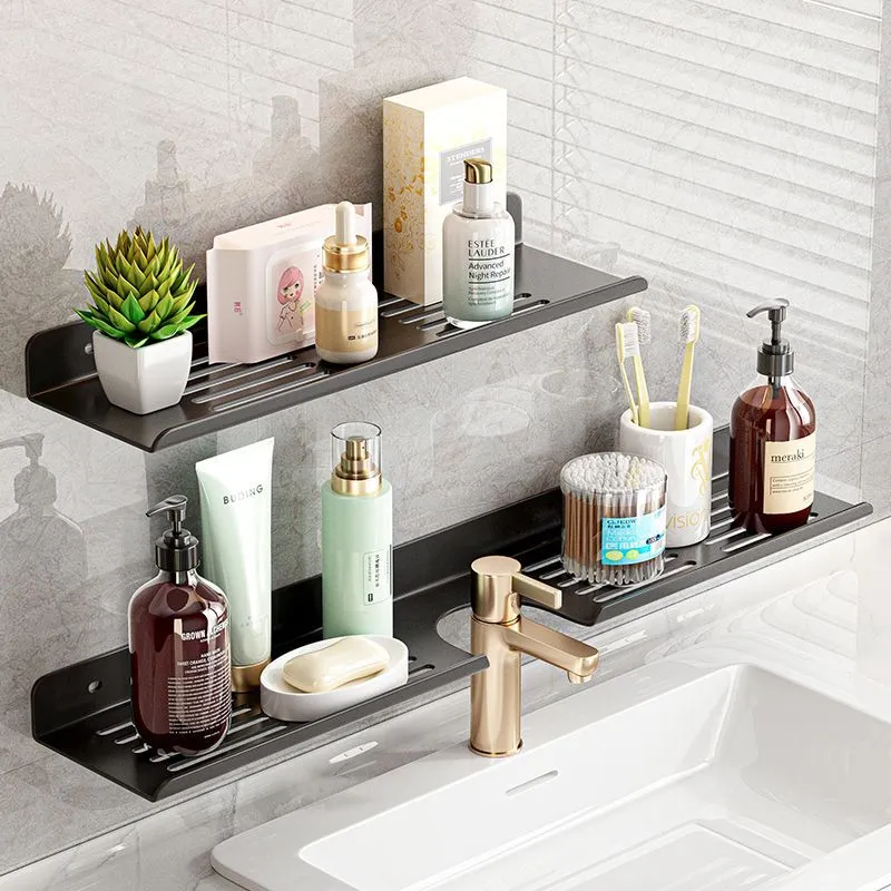 Bathroom Storage Rack Modern Bathroom Shelves Punch Free Accessory