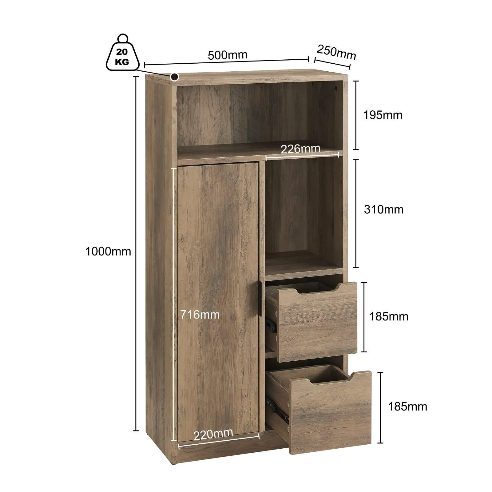 Bathroom Vanity Storage Cabinet by MerryLuk | Compact & Stylish