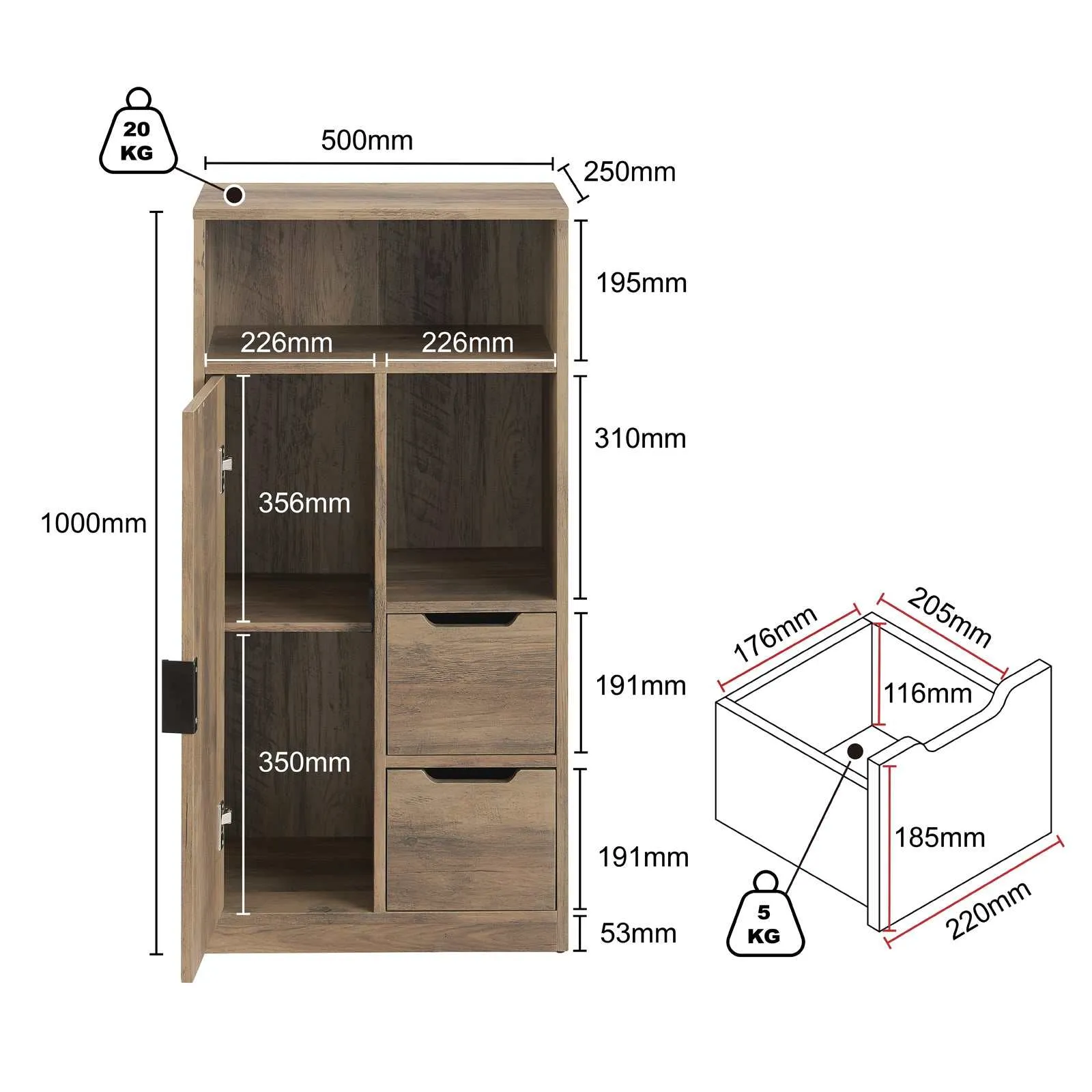 Bathroom Vanity Storage Cabinet by MerryLuk | Compact & Stylish