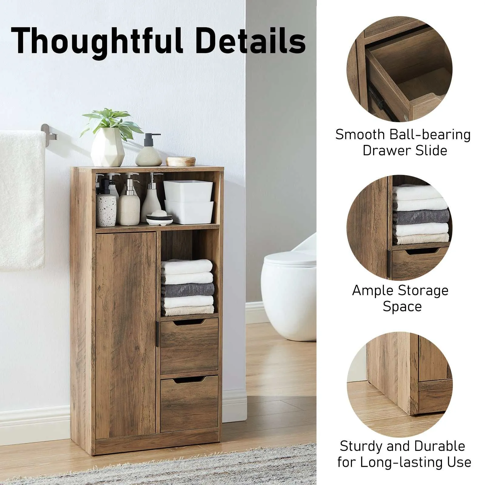 Bathroom Vanity Storage Cabinet by MerryLuk | Compact & Stylish