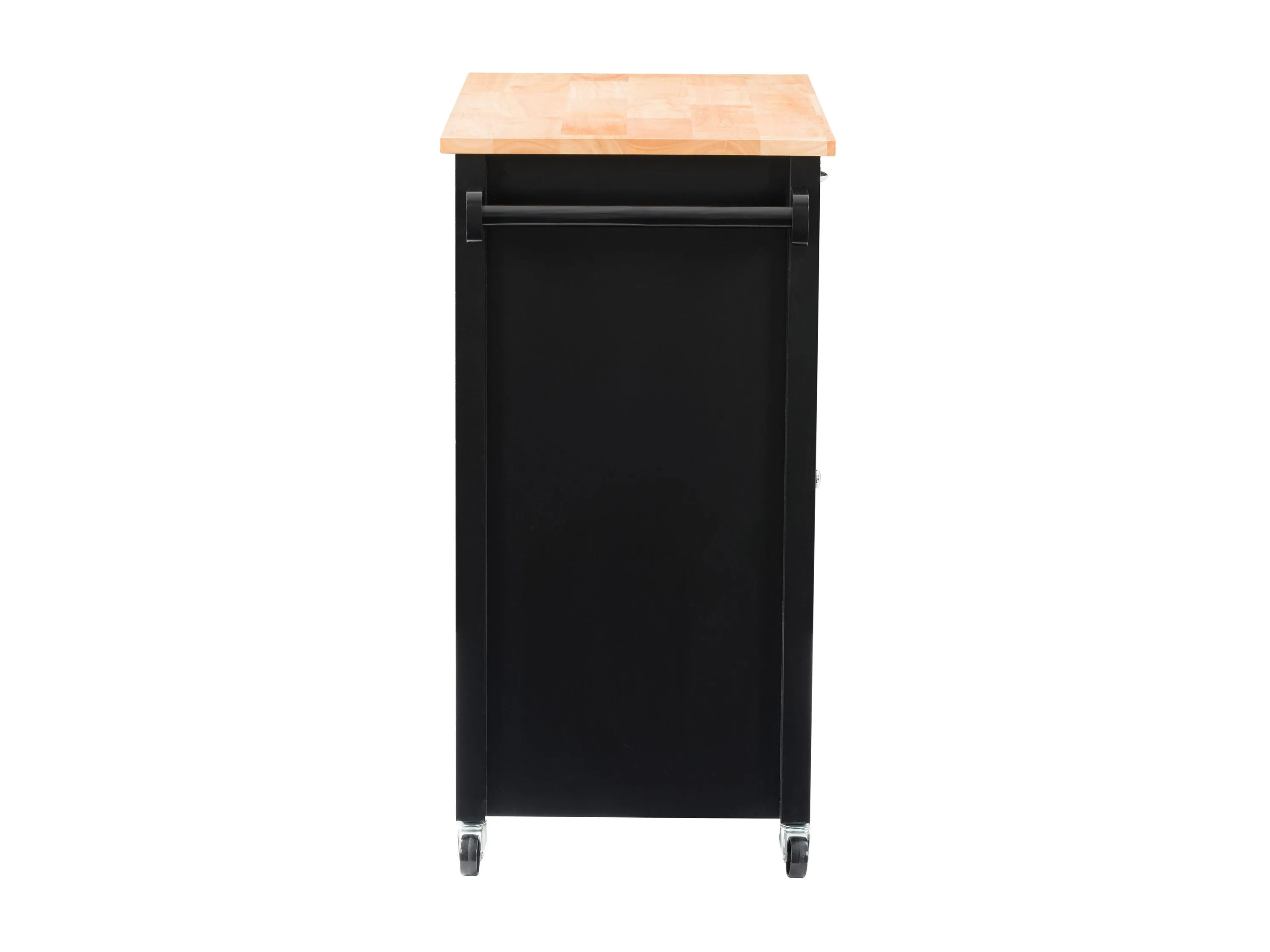 Black Kitchen Cart on Wheels