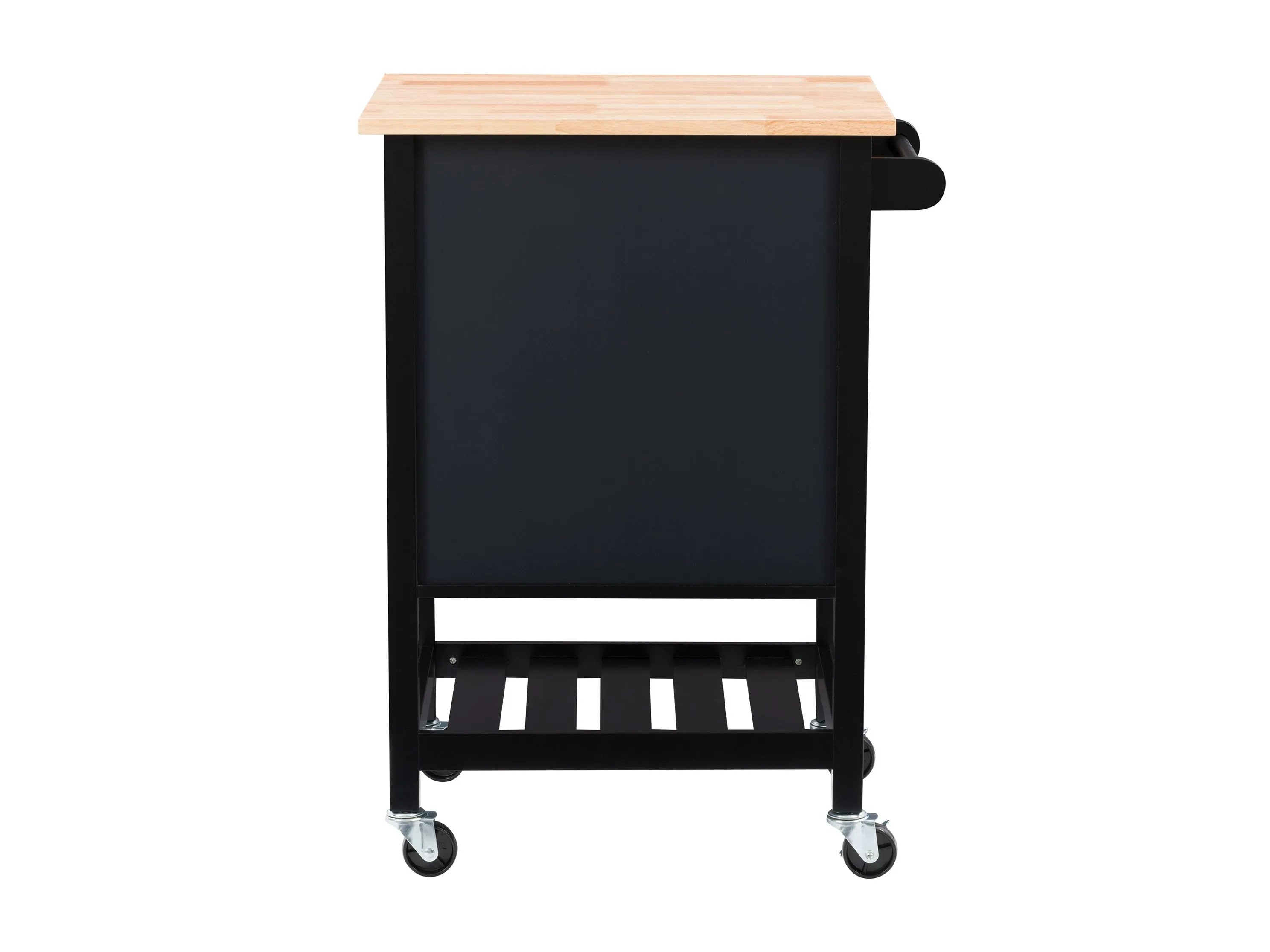 Black Kitchen Cart on Wheels