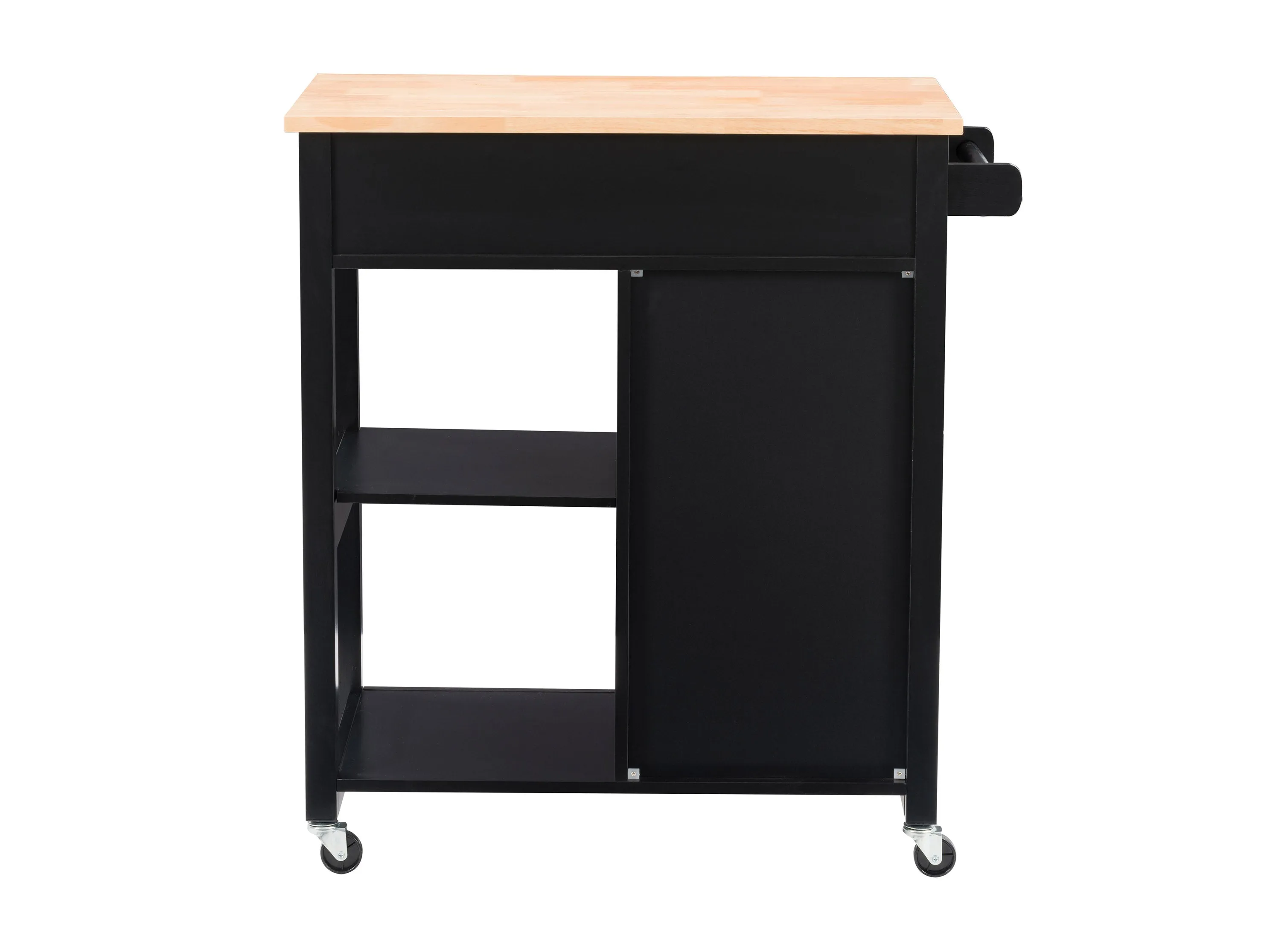 Black Kitchen Cart on Wheels