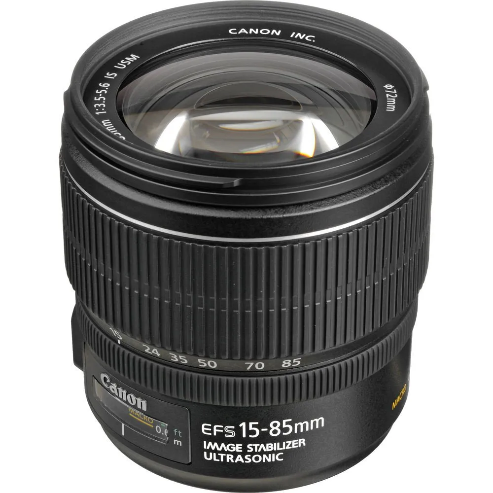 Canon EF-S 15-85mm f/3.5-5.6 is USM Lens for Canon EF-S Mount   Accessories (International Model with 2 Year Warranty)