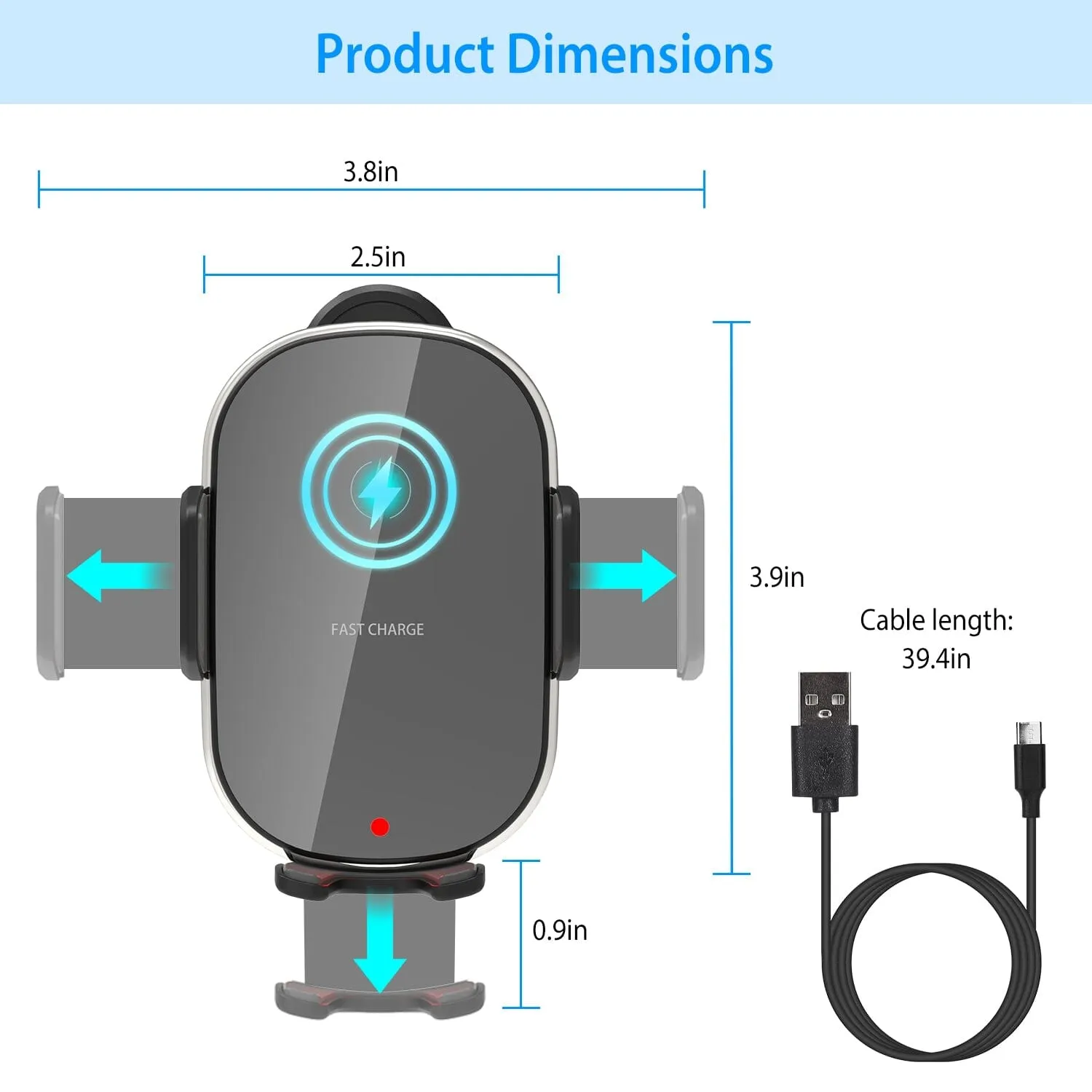 Car Wireless Phone Charger Car Air Vent Phone Mount