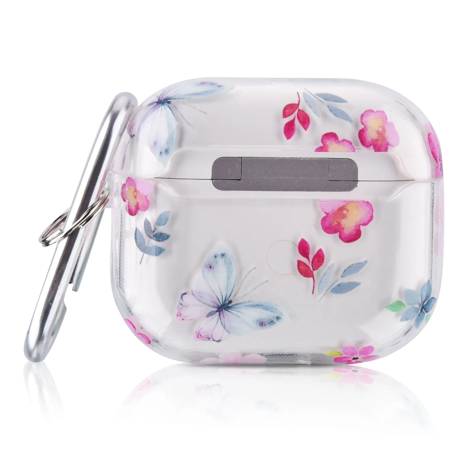 Case for Apple AirPods 3 Generation 3rd with Keychain- Butterfly Design