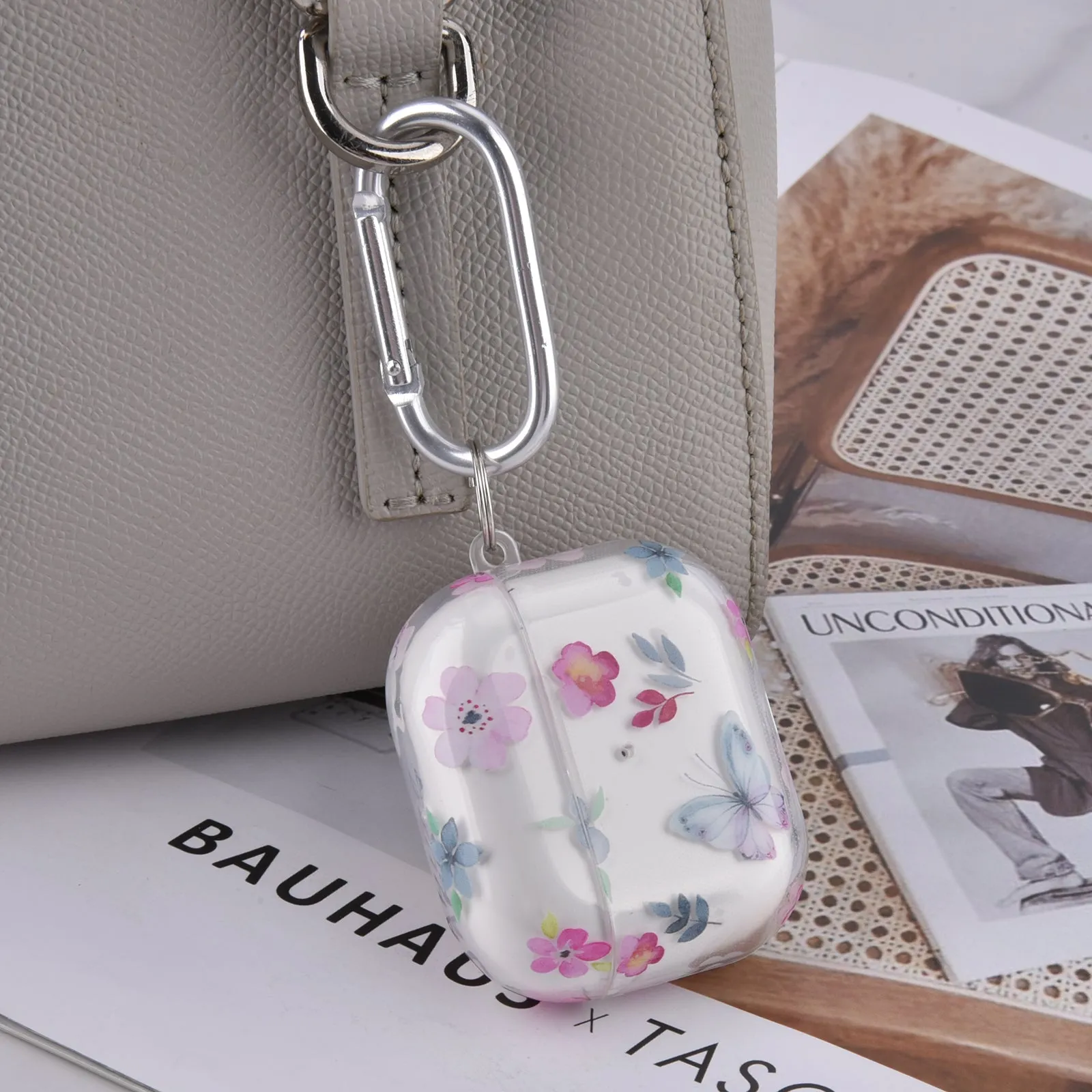 Case for Apple AirPods 3 Generation 3rd with Keychain- Butterfly Design