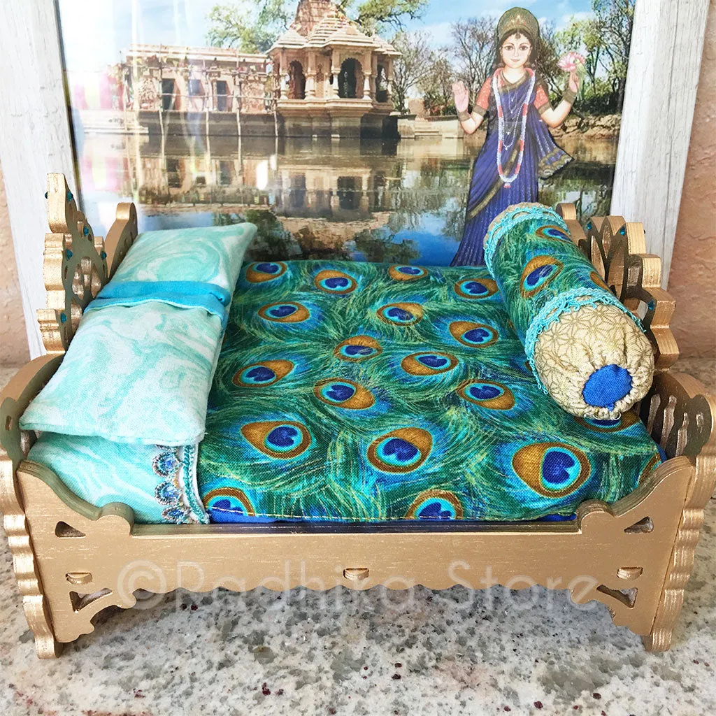 Chakra Lotus - Peacock Feather Bed - 8" Inch