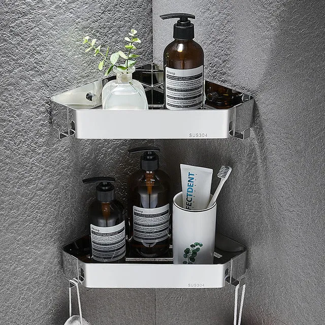 Corner Shelf Bathroom Storage Shelves Triangle Towel Storage Rack