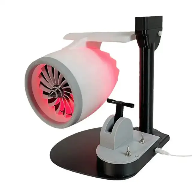 Creative Turbo Desktop Fan - Engine Model JetFan with Red Light Tail Flame and Humidifier