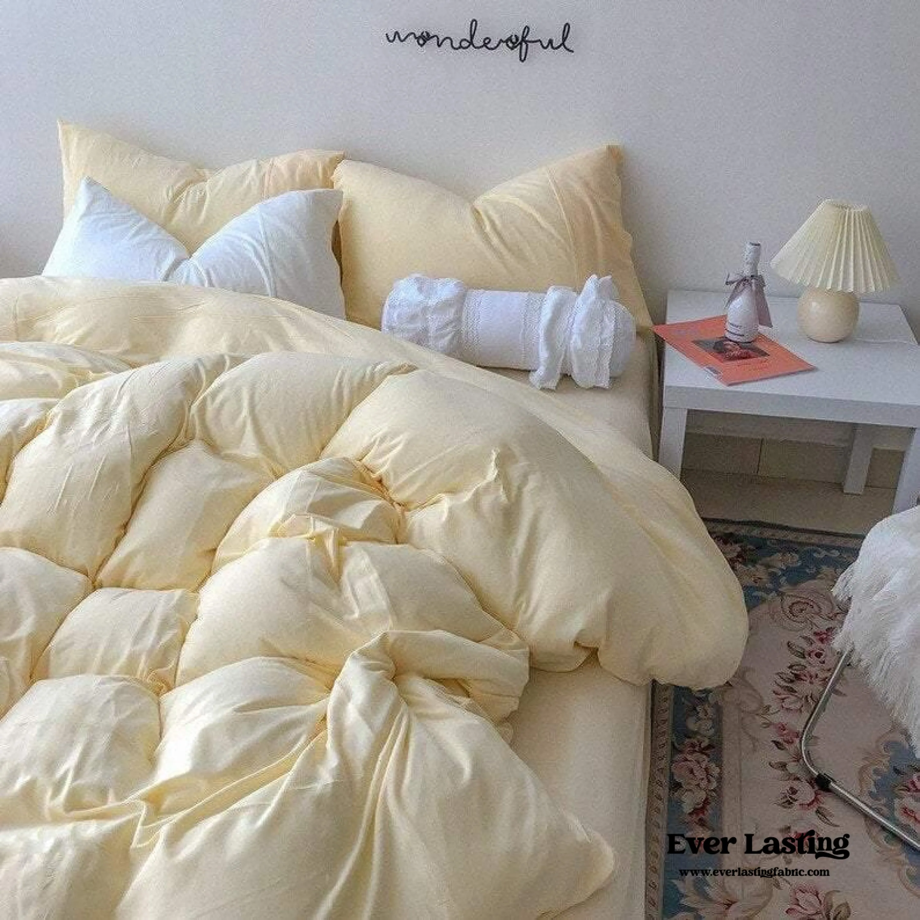 Custard Yellow Bedding Set