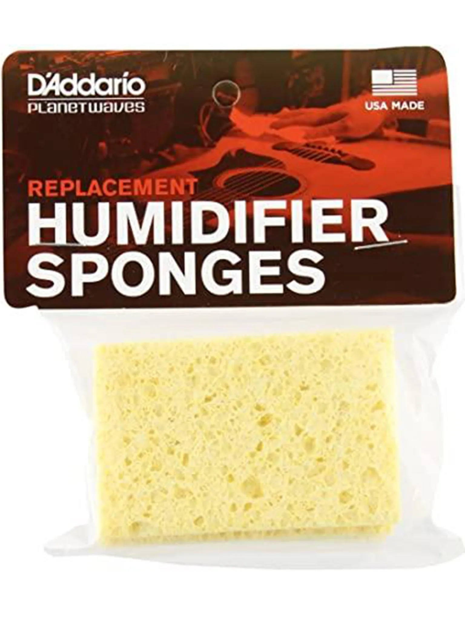 D'Addario Acoustic Guitar Humidifier Replacement Sponges - 3 Pack