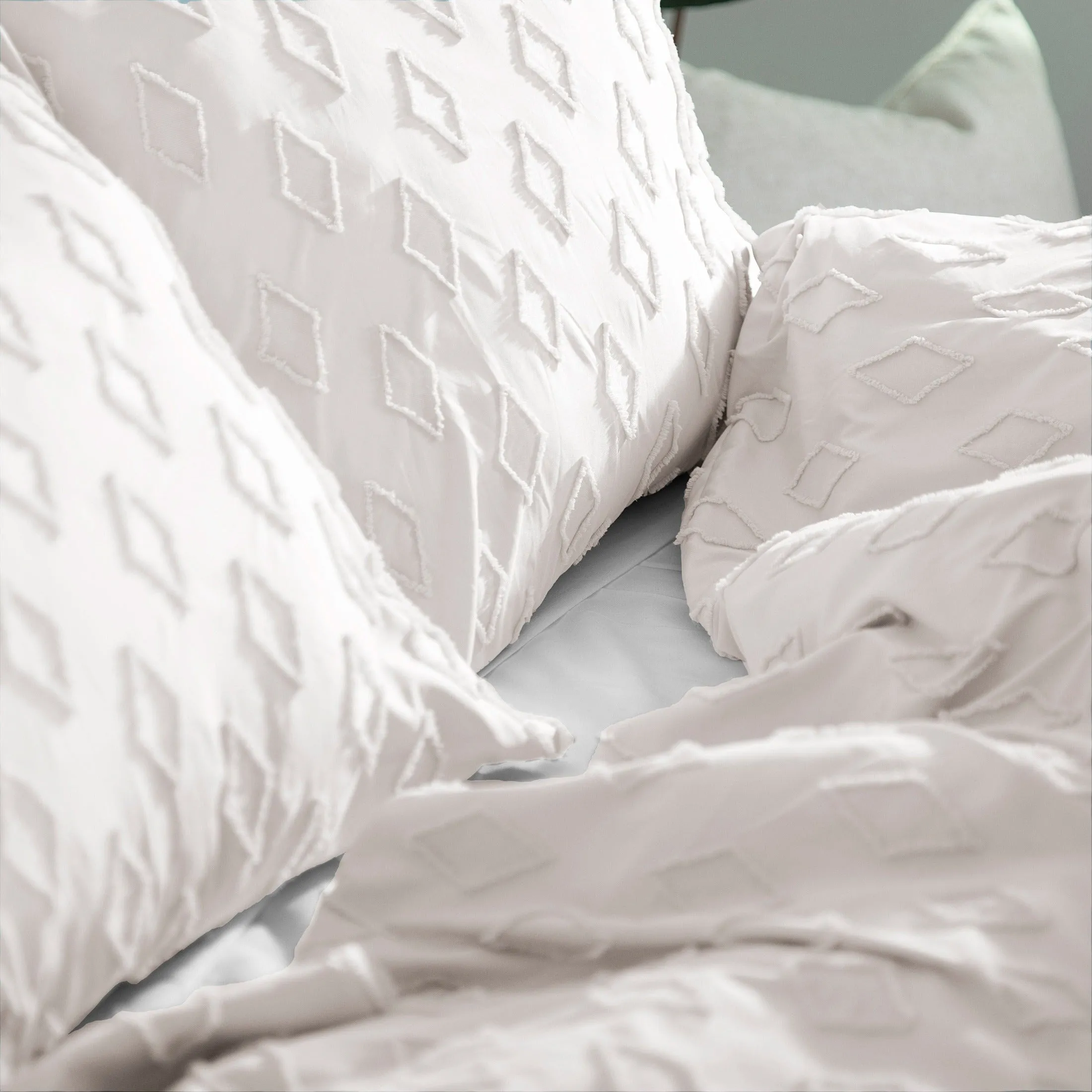 Delta Clipped Jacquard Duvet Cover Set