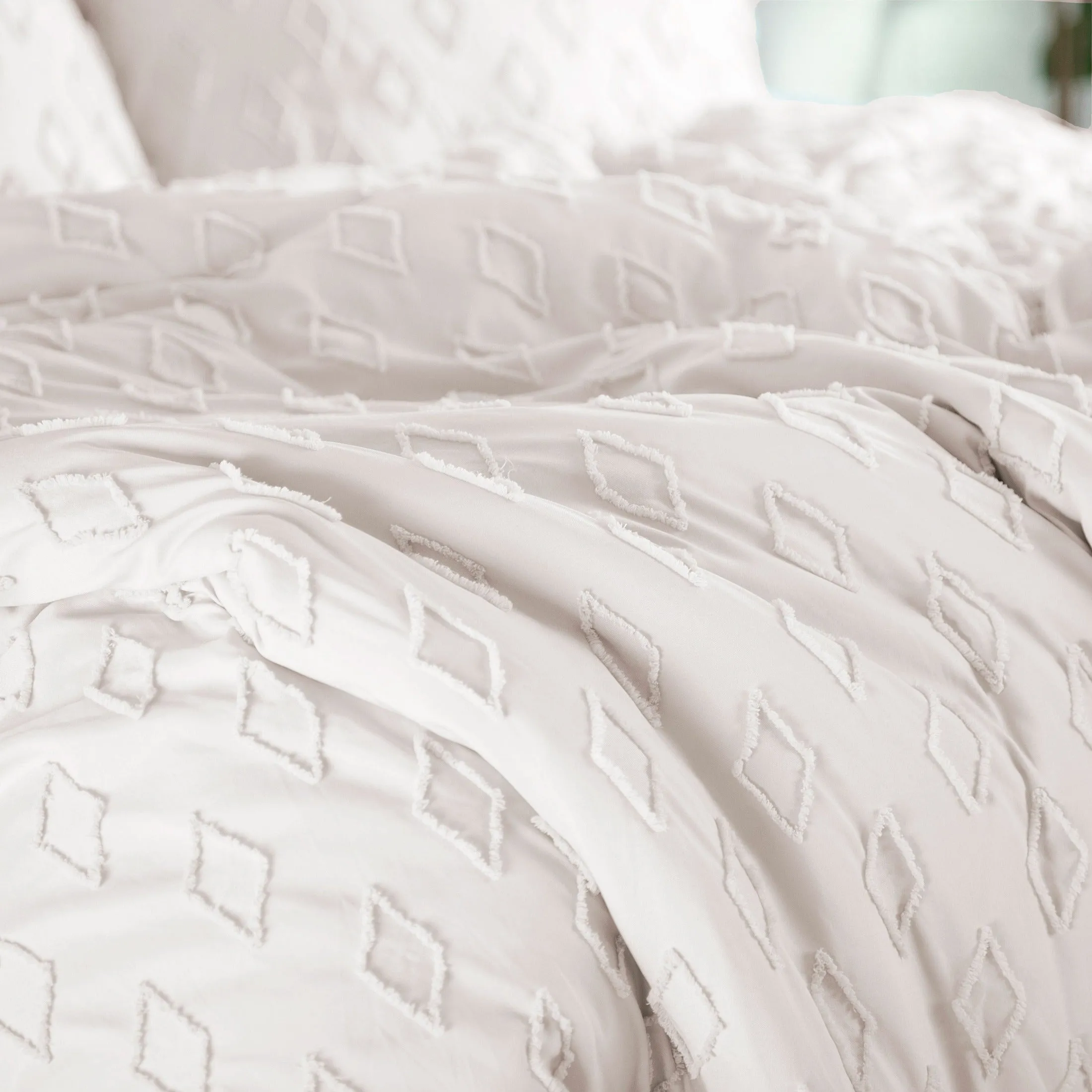 Delta Clipped Jacquard Duvet Cover Set