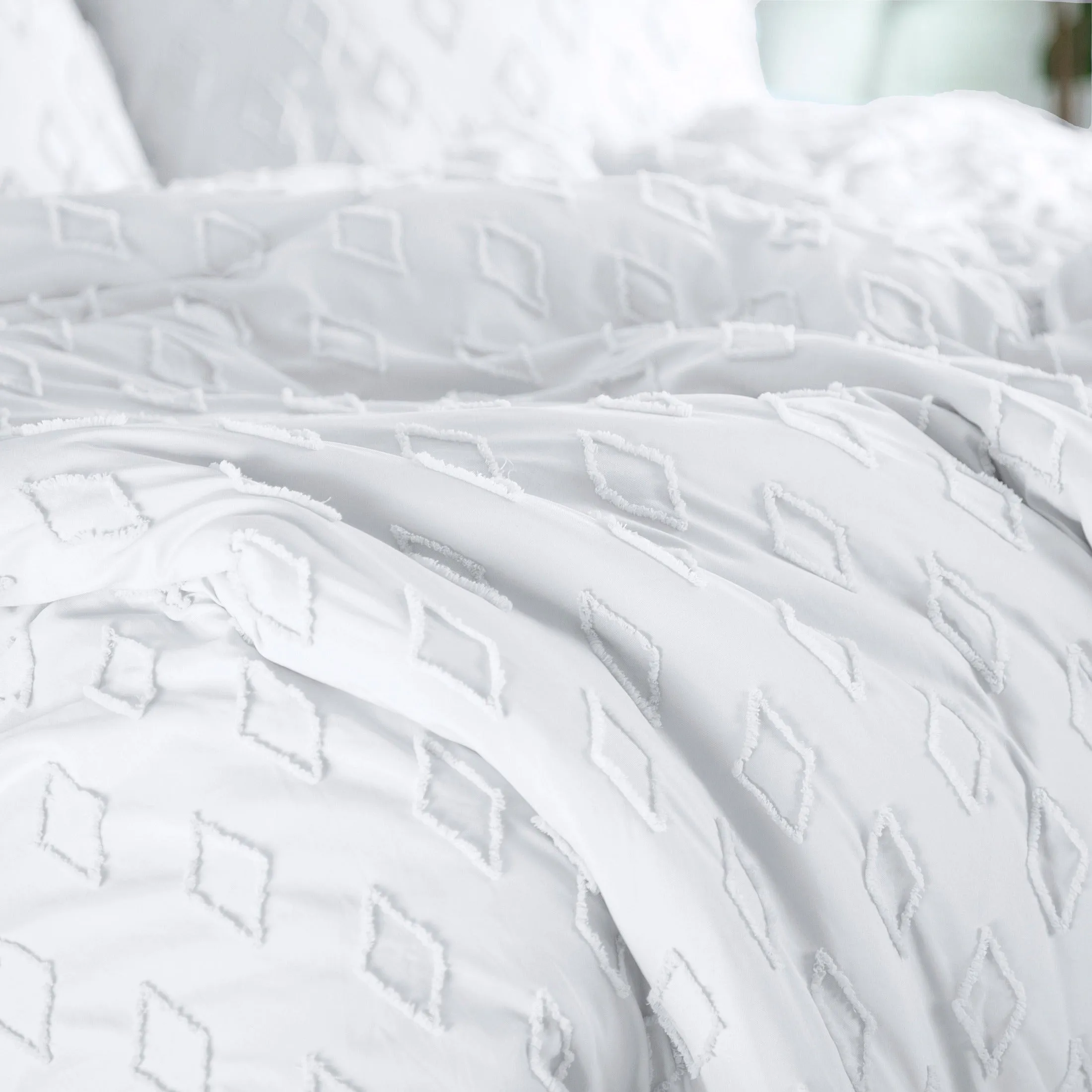 Delta Clipped Jacquard Duvet Cover Set