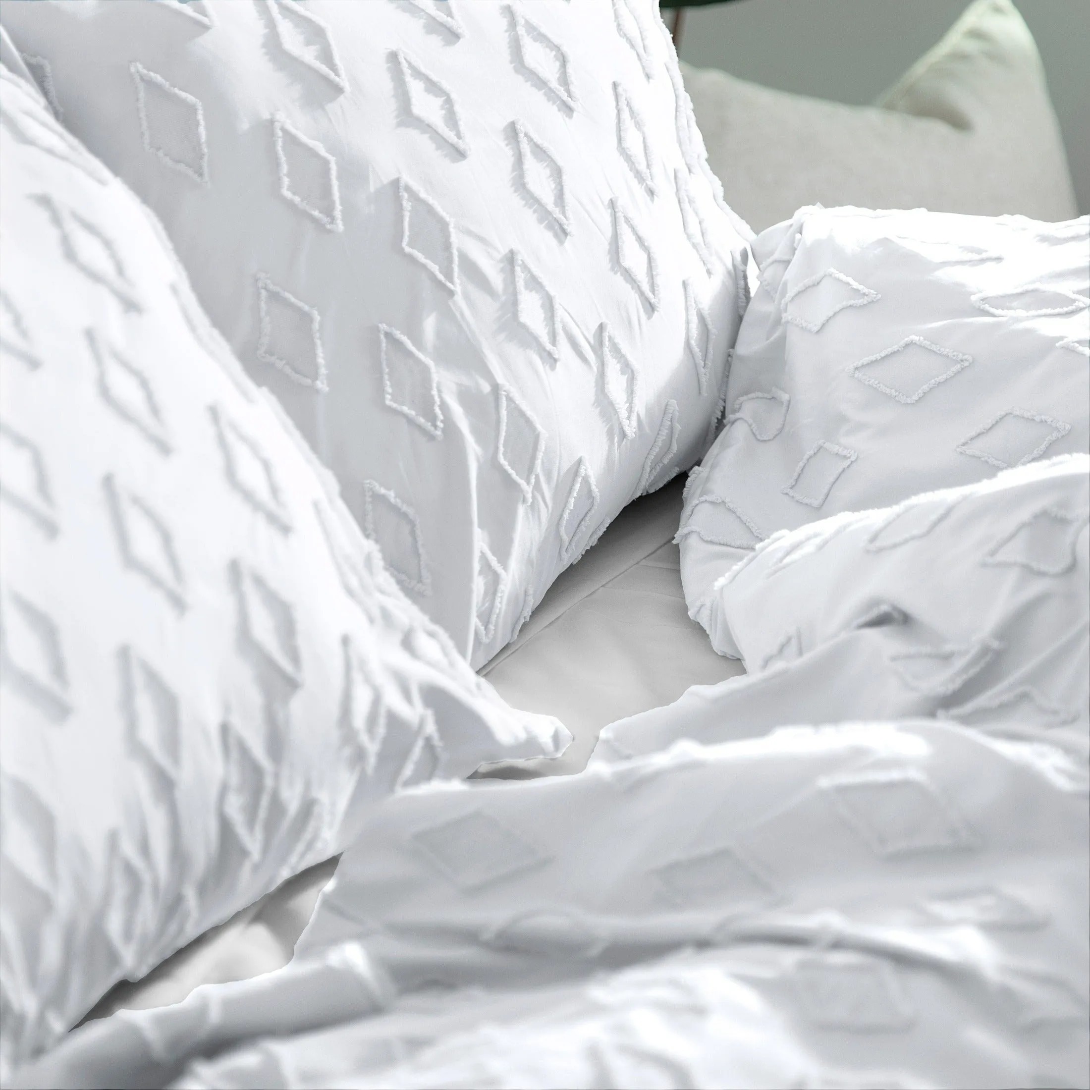 Delta Clipped Jacquard Duvet Cover Set