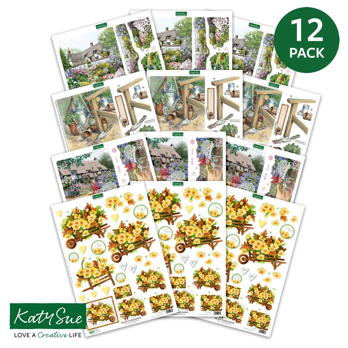 Die Cut Decoupage – Country Garden (pack of 12)