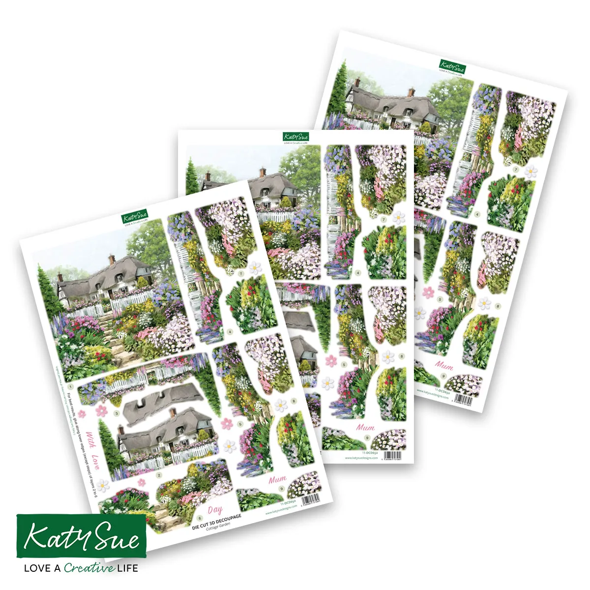 Die Cut Decoupage – Country Garden (pack of 12)