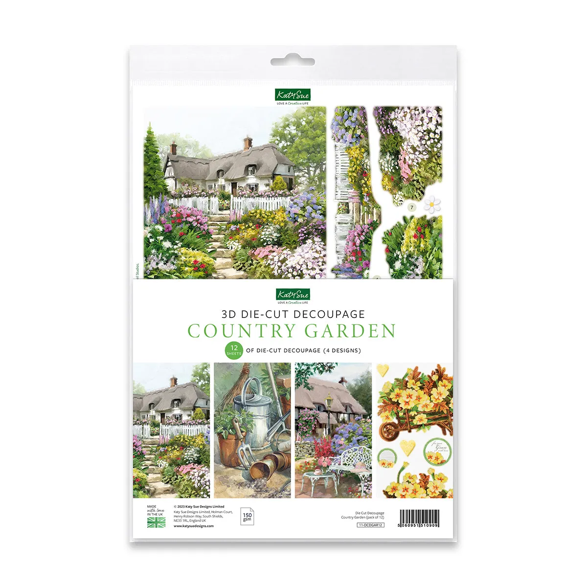 Die Cut Decoupage – Country Garden (pack of 12)