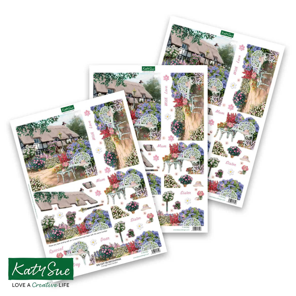 Die Cut Decoupage – Country Garden (pack of 12)